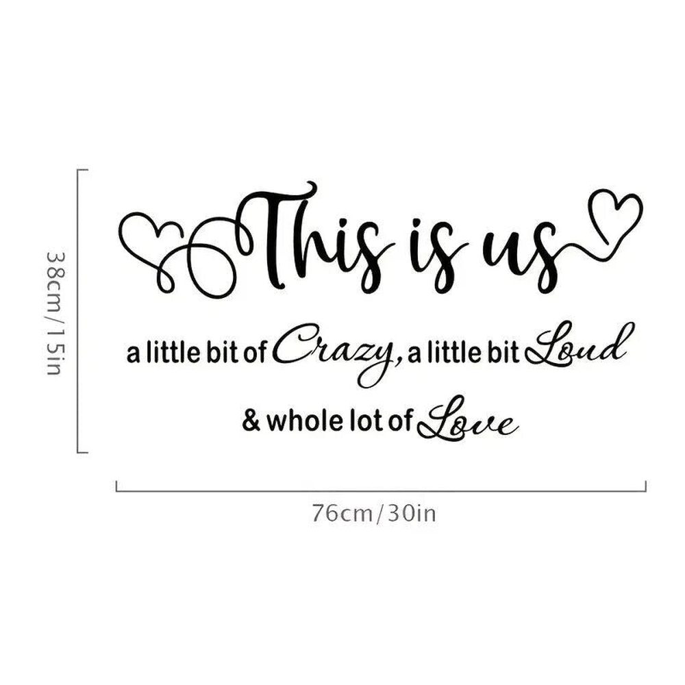 "This Is Us" Family Wall Decal 30" x 15" Home & Garden:Home Décor:Decals, Stickers & Vinyl Art Style Your Walls